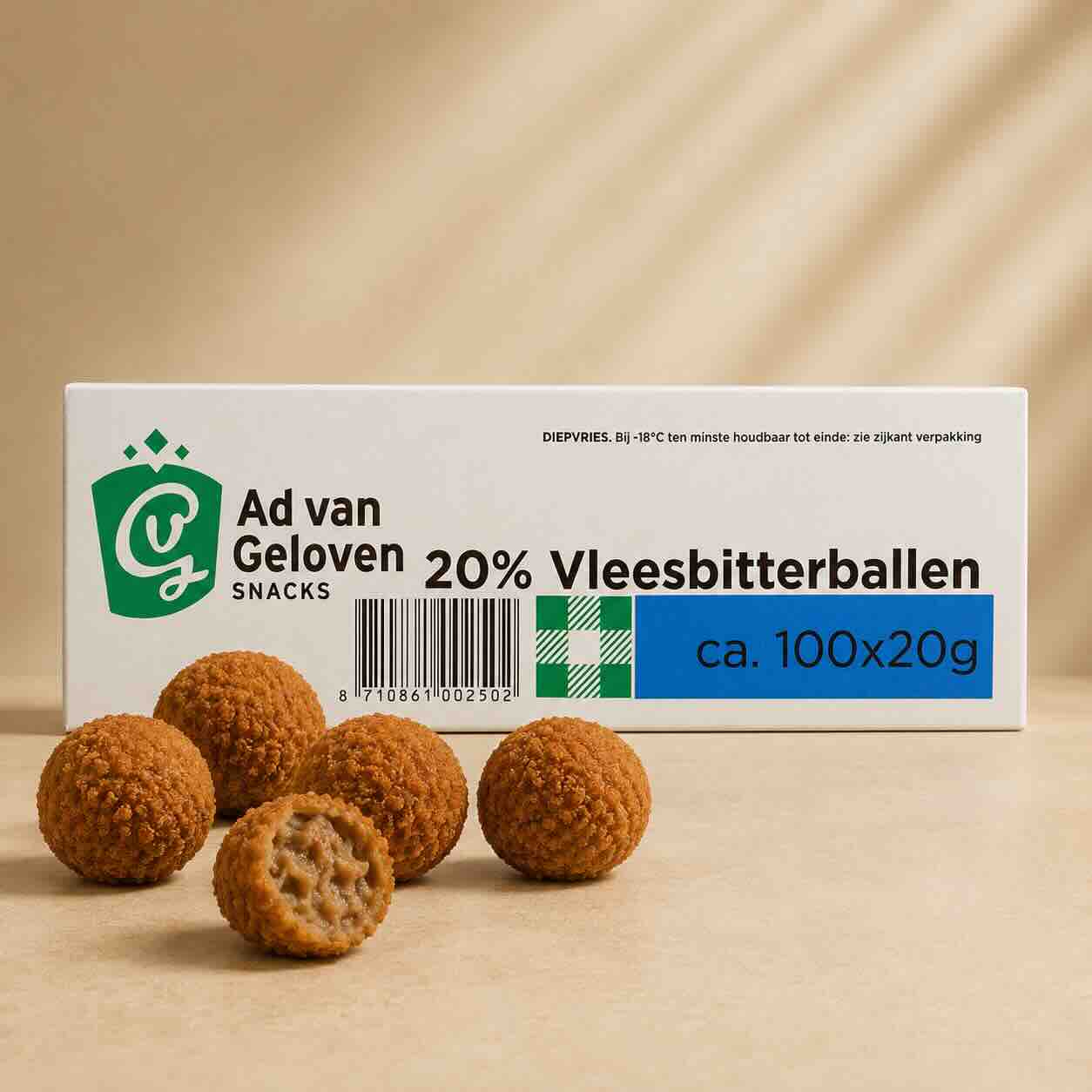 Vleesbitterballen per 25 stuks